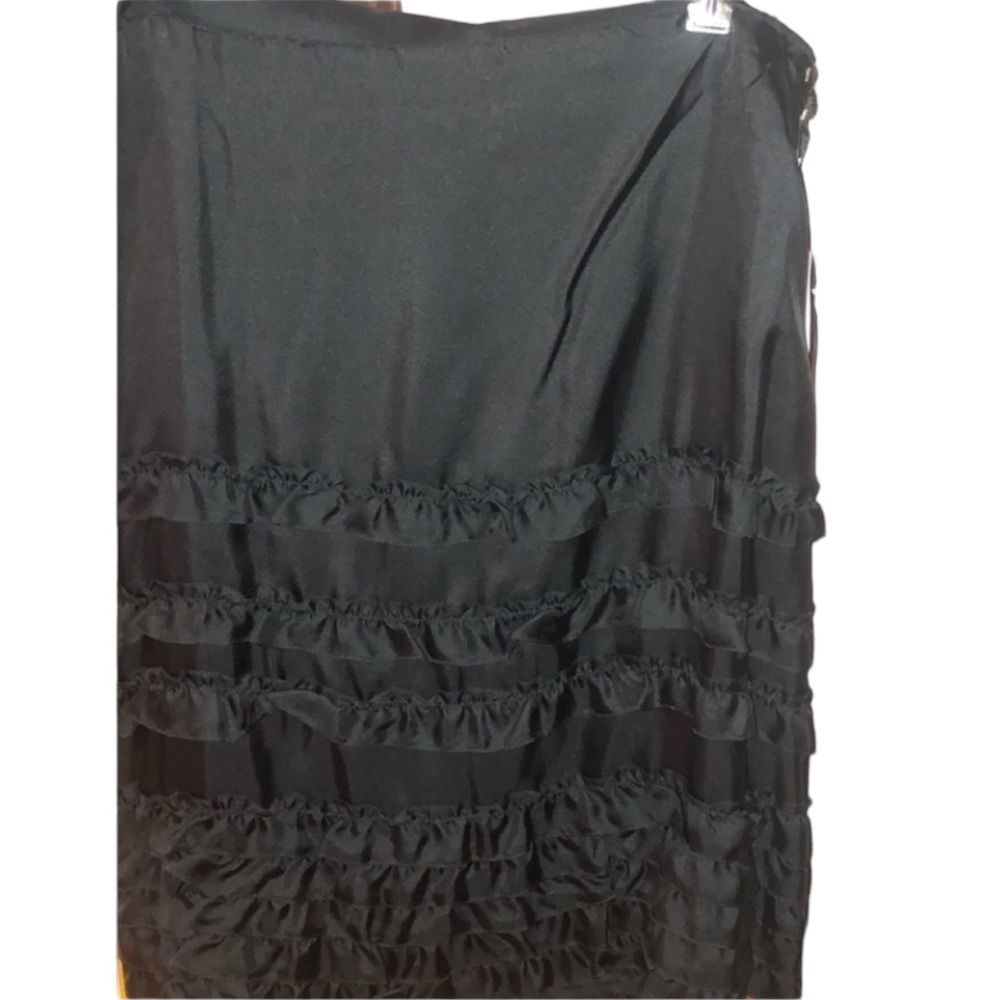 Ralph Lauren size 10 black silk blend pencil skirt NWT